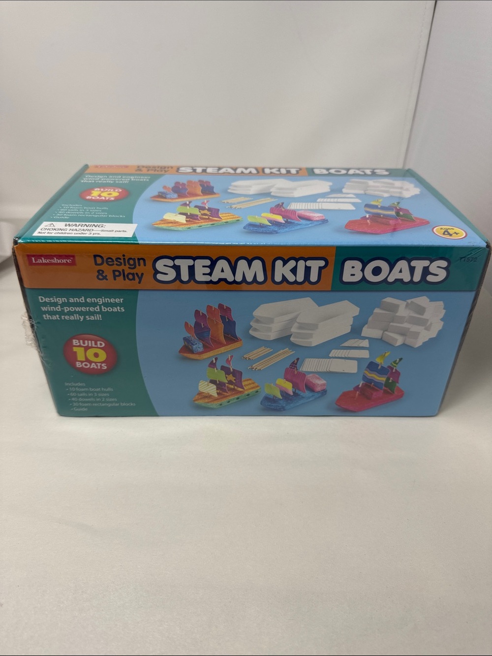LAKESHORE DESIGN & ENGINEER STEAM KIT BOAT KIT BUILDS 10 HOMESCHOOL ARTS CRAFT